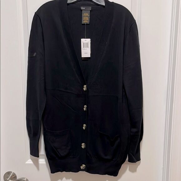 Grace Elements Cotton & Cashmere V Neck Button Down Cardigan NWT SZ L - Picture 1 of 8